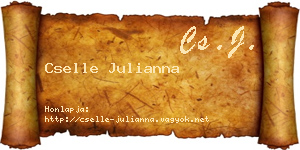 Cselle Julianna névjegykártya